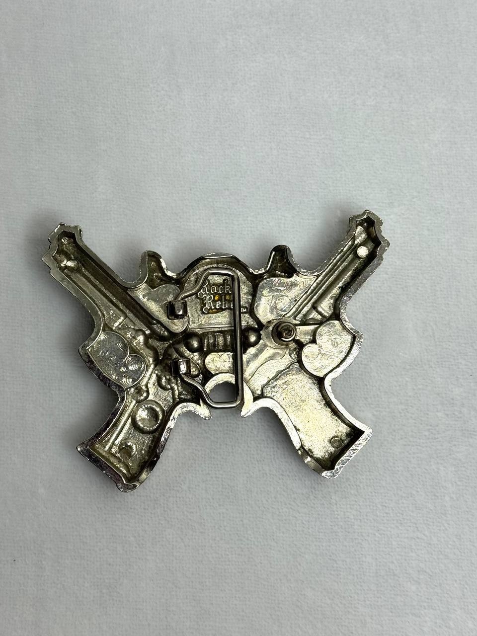 Lot 3 Vintage Belt Buckles Rocawear Skull Guns Metal Heavy Biker Punk