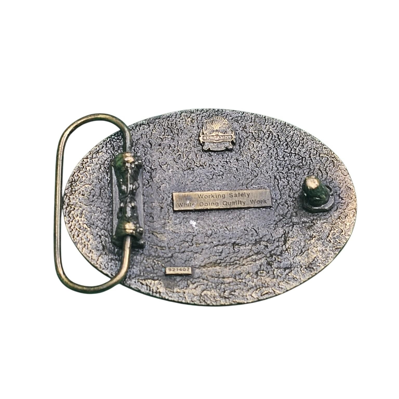 EnClean Men&rsquo;s Belt Buckle Bronze Floral Engraved Oval