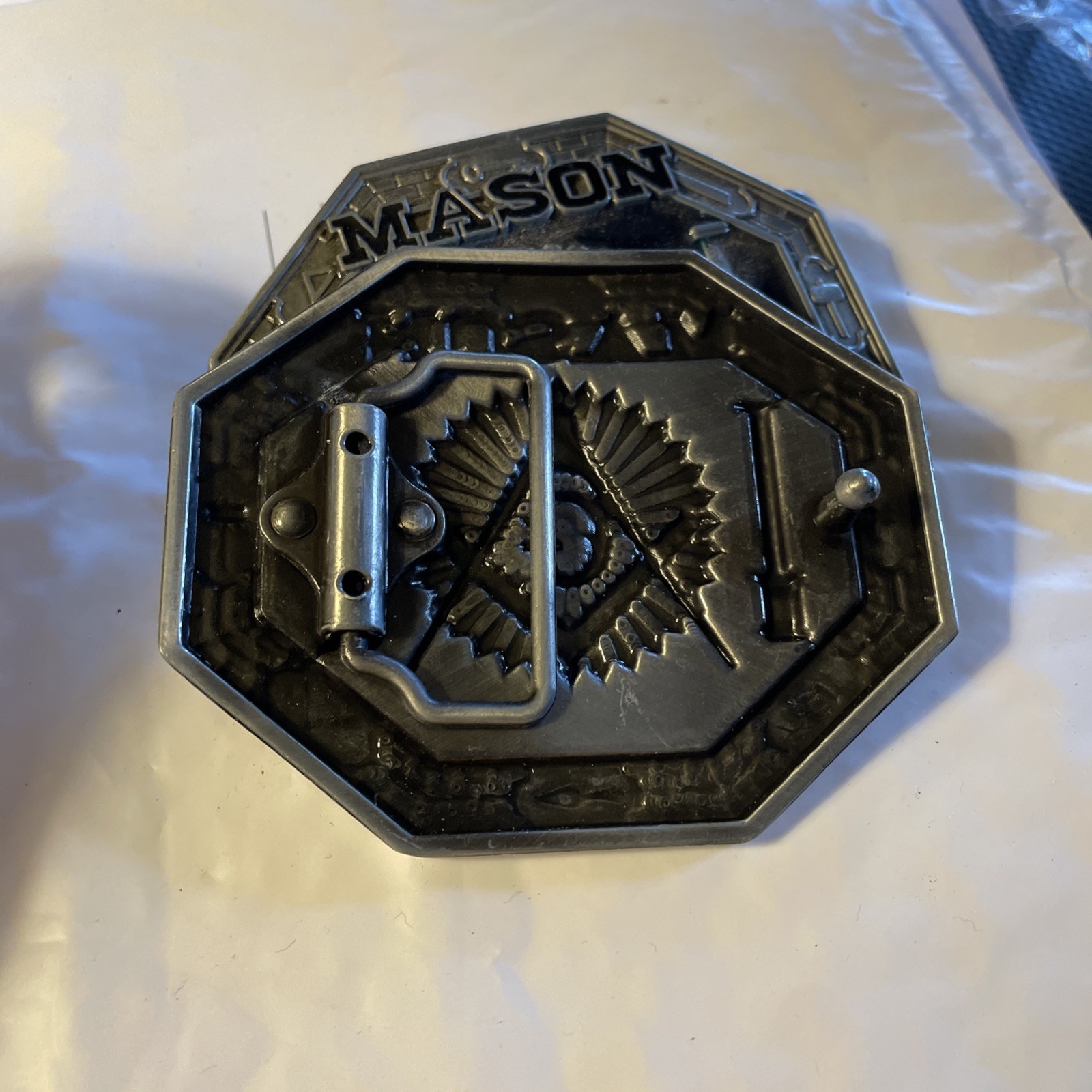 2 Masonic Freemasonry Metal Belt Buckles
