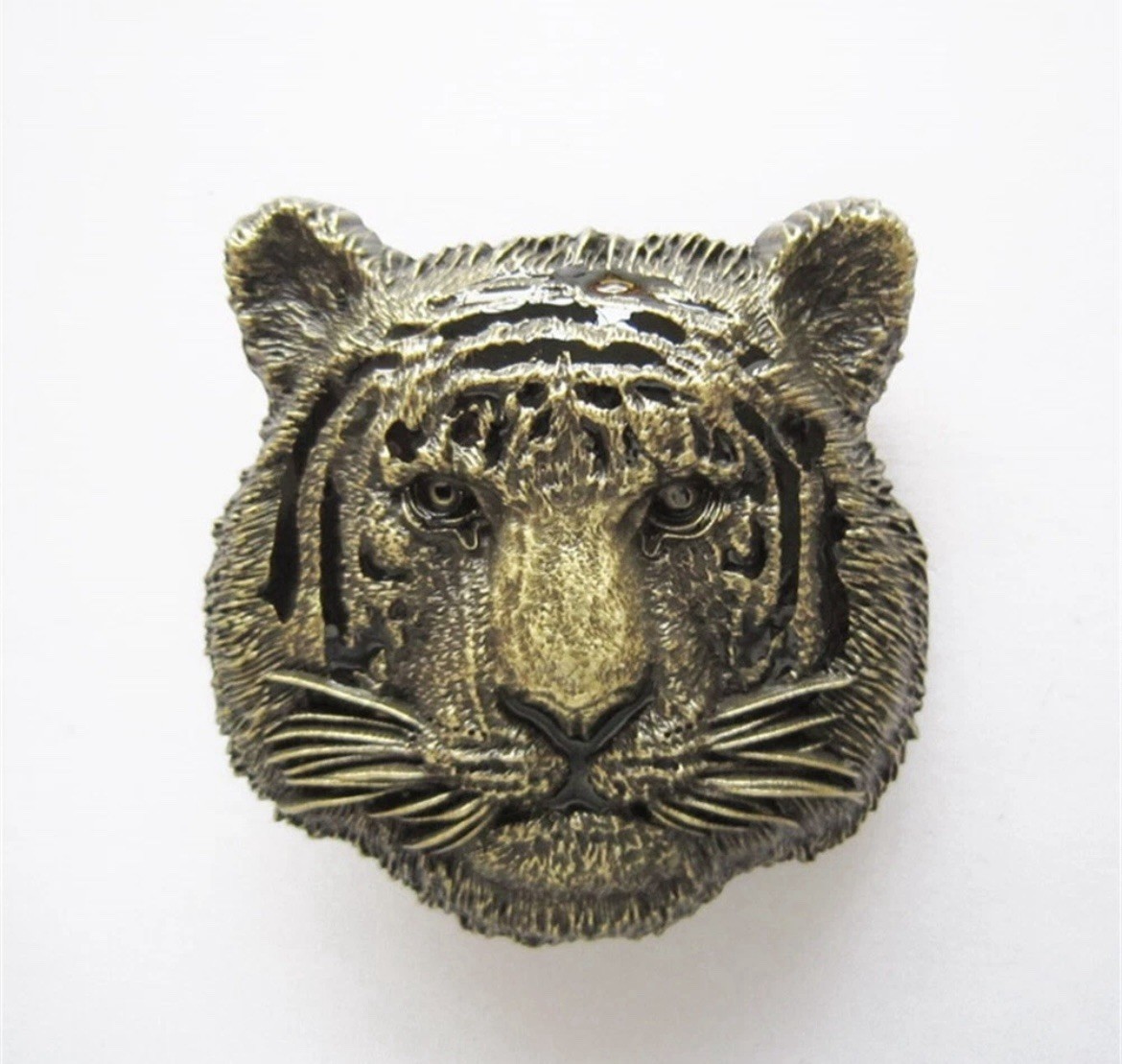 Antique Bronze Plated Tiger Metal Belt Buckle