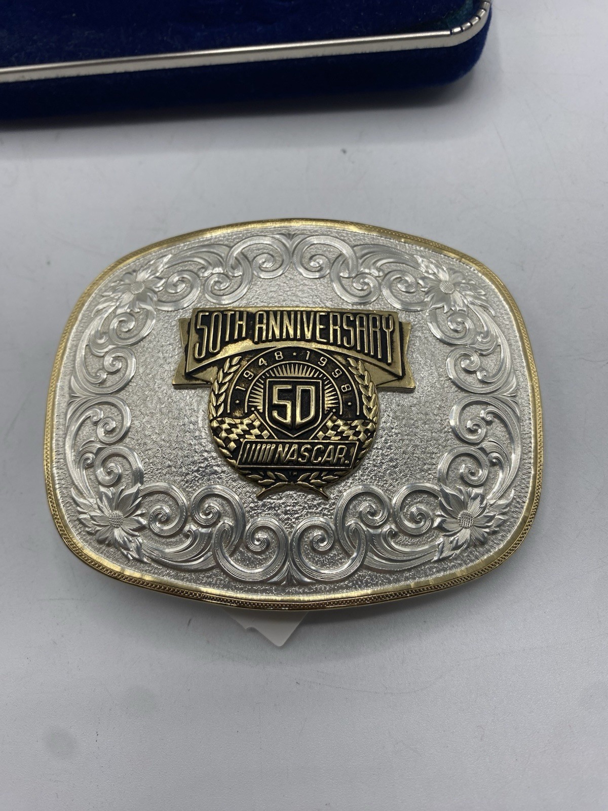 NASCAR 50th Anniversary Belt Buckle Montana Silversmiths