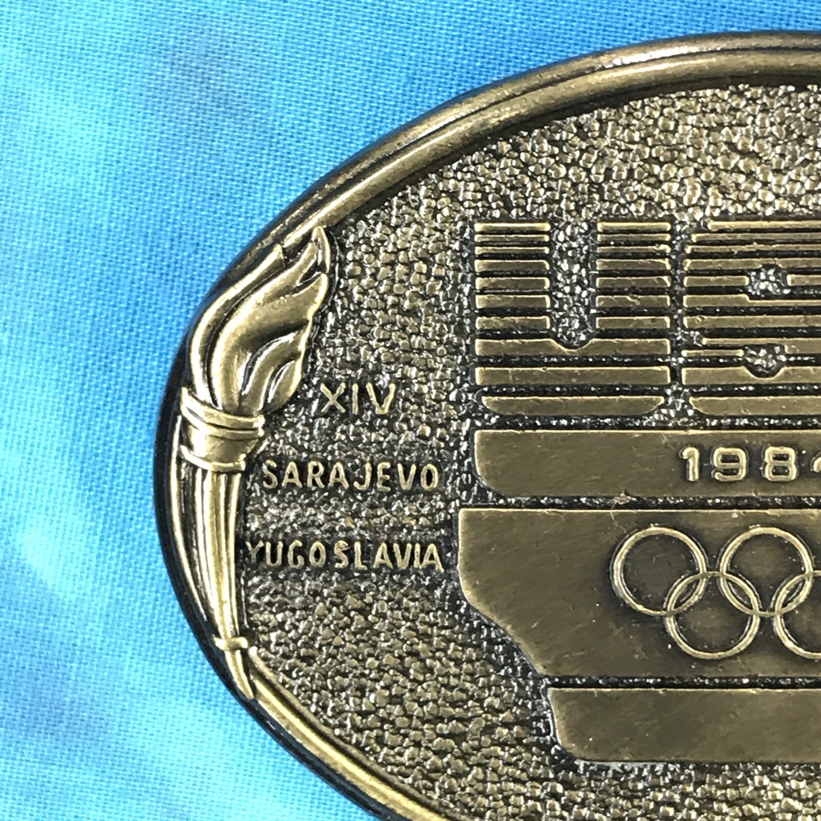 vintage 1984 LOS ANGELES USA OLYMPICS BELT BUCKLE summer games 80s California