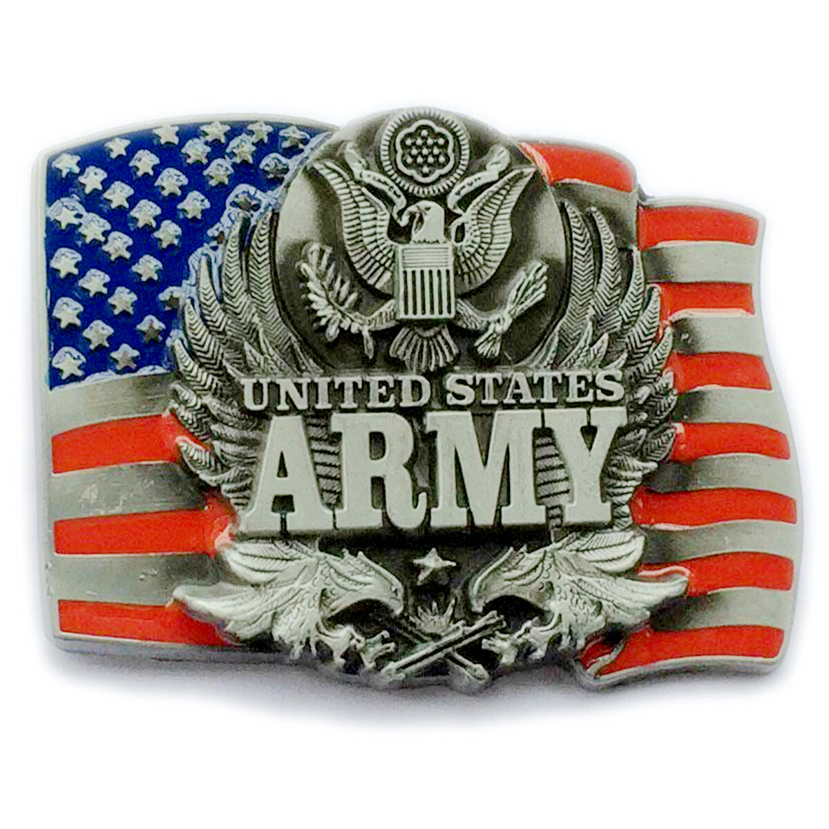 The United States Army Belt Buckle American Soldiers Military Cowboy (ARM-03)