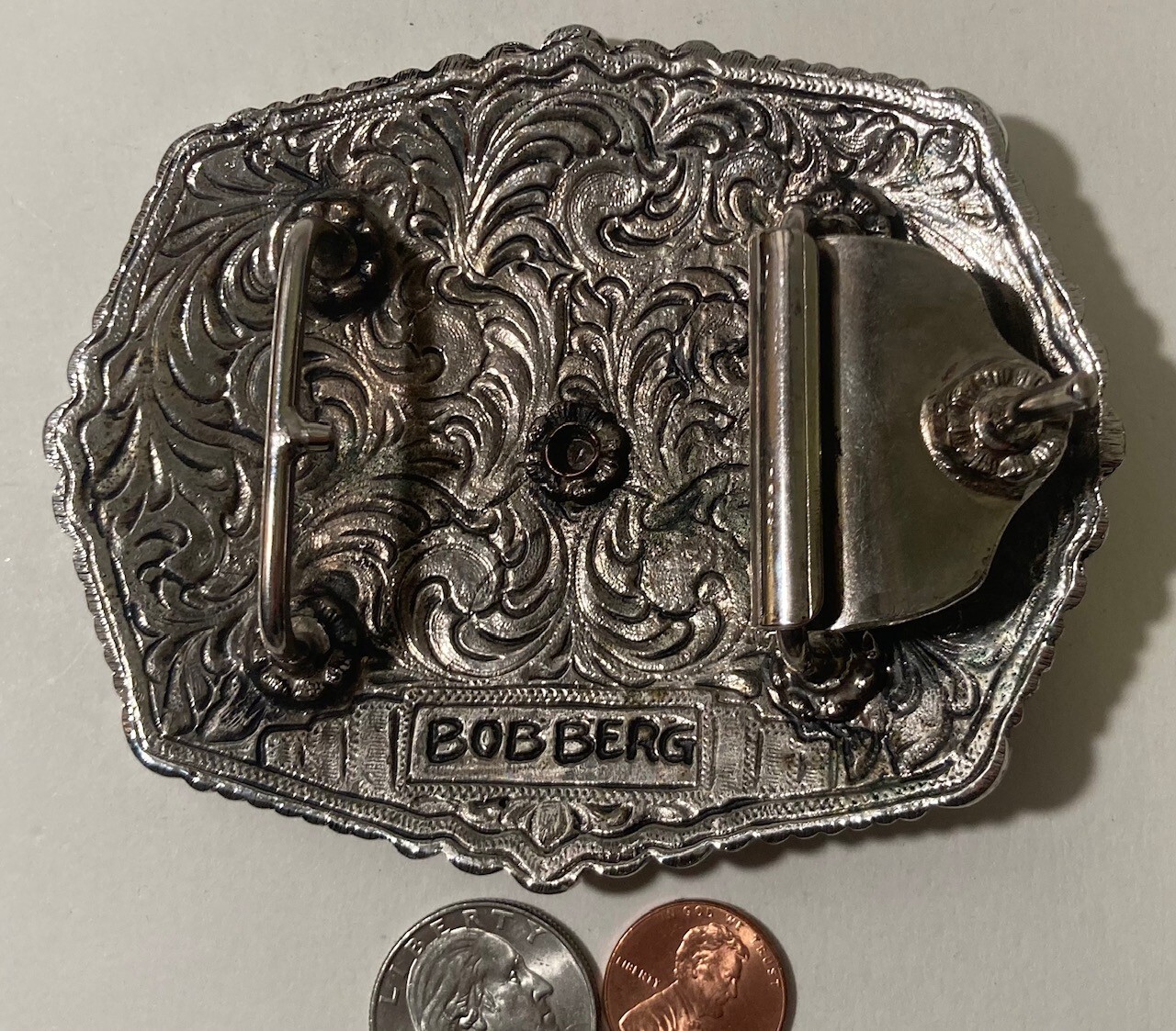 Nice 2010 Metal Belt Buckle, IHSRA, Queen, Crown, Silver and Brass, Horse, Bob