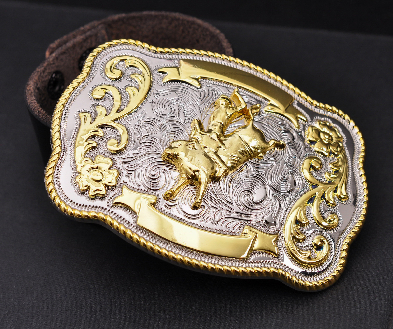 ROCK BULL RIDE RODEO LONG HUGE RODEO BIG COWBOY TEXAS WESTERN SHINE BELT BUCKLE