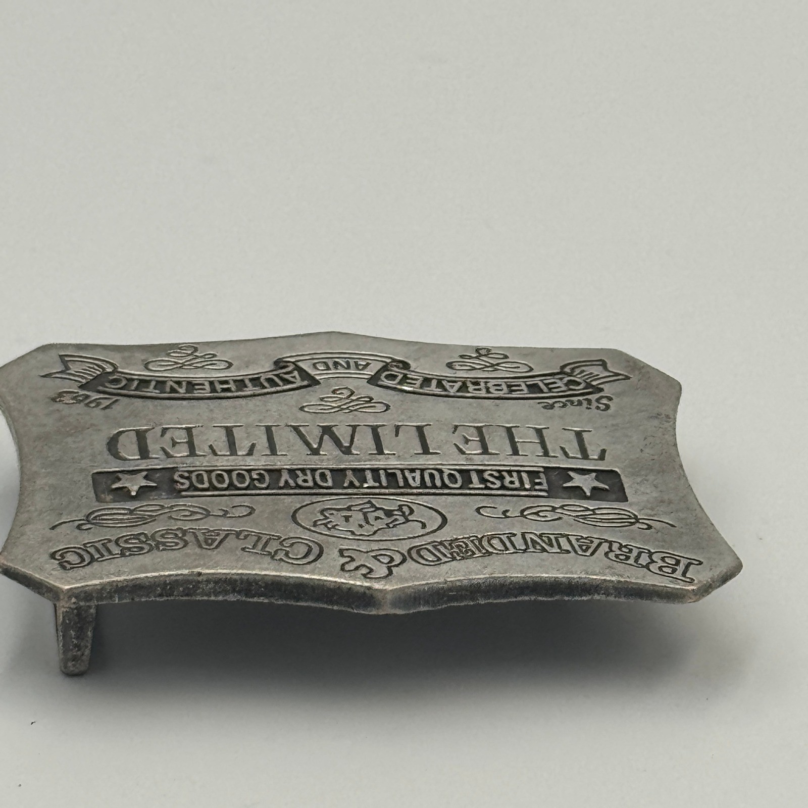 The Limited Vintage Belt Buckle Silver Tone First Quality Dry Goods Italy