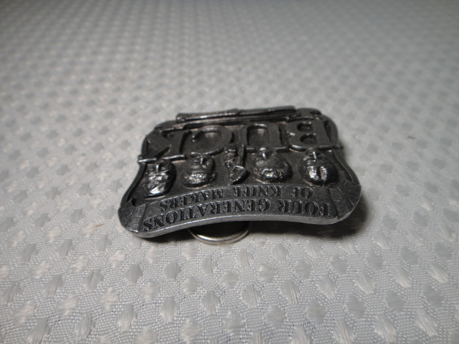 Buck Knives Pewter Belt Buckle Four Generations Smoky Mountain Knife Works