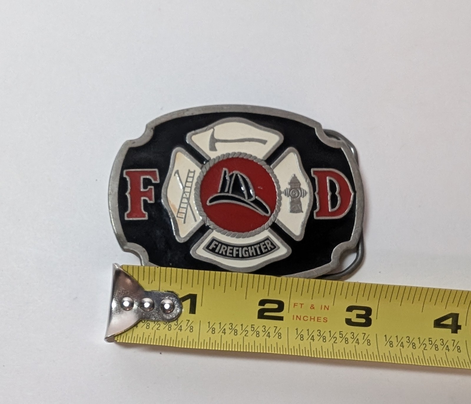 Enamel Firefighter Belt Buckle