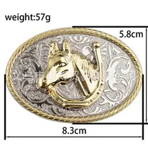 Horse Head Buckles – Super Large Alloy Smooth Buckle Belt Parts Self-Assembly