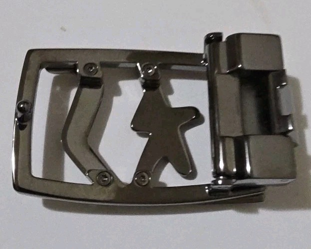 AUTH. SALVATORE FERRAGAMO GUNMETAL SF BELT BUCKLE FOR 1.3&Prime; WIDE BELT STRAP