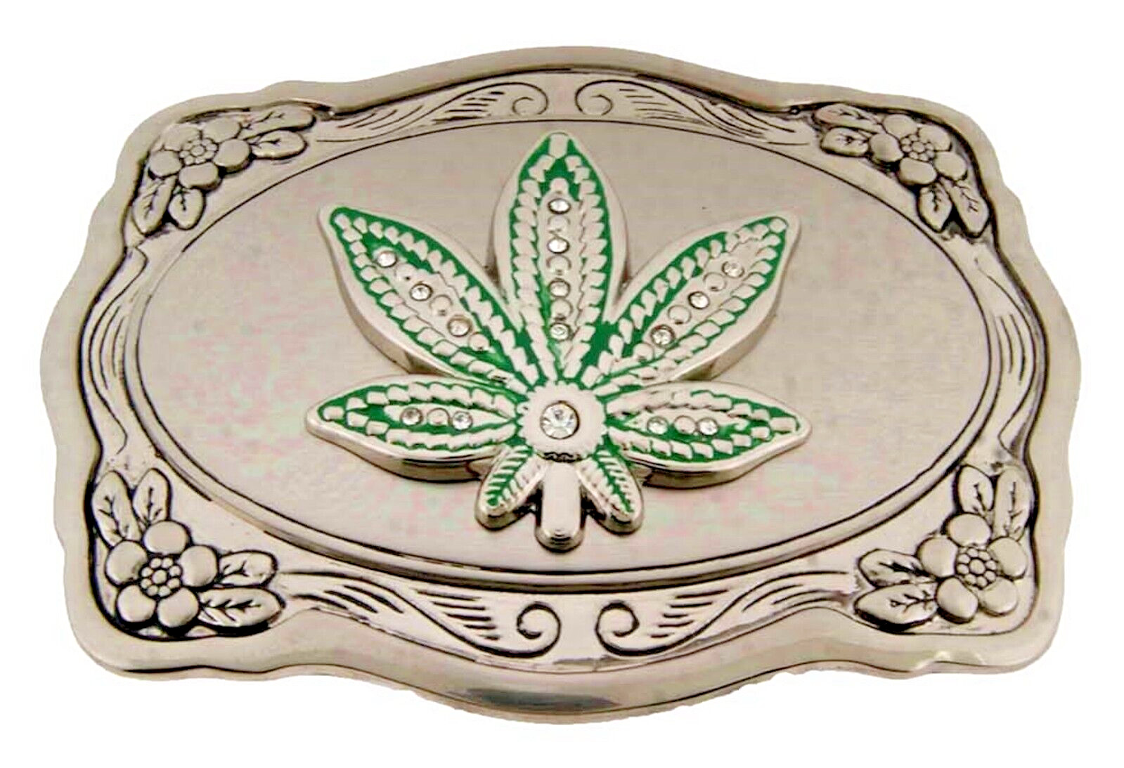 Reggae Rasta Belt Buckle New Men Women Green Metal Silver Style Fashion Gothic