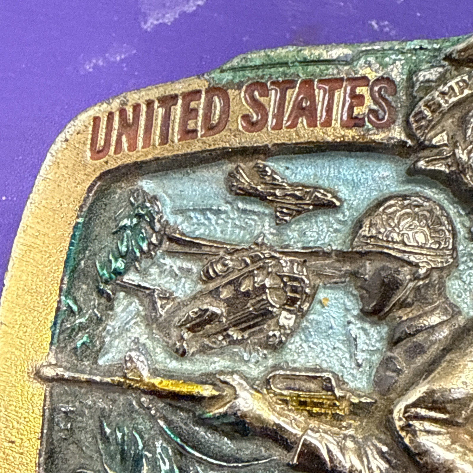 Vtg 1982 USMC United States Marine Corps First to Fight #1070 Belt Buckle