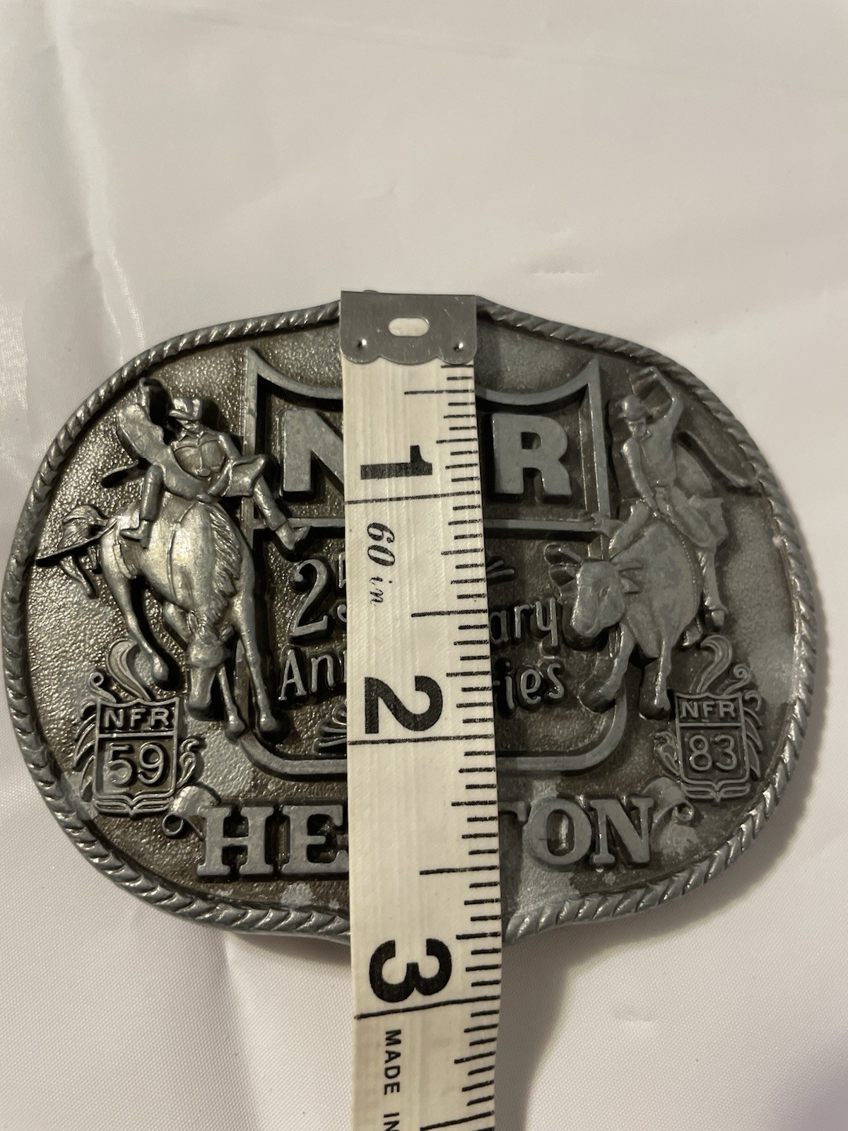 National Finals Rodeo Hesston 25th Anniversary NFR Adult Buckle VTG 1983