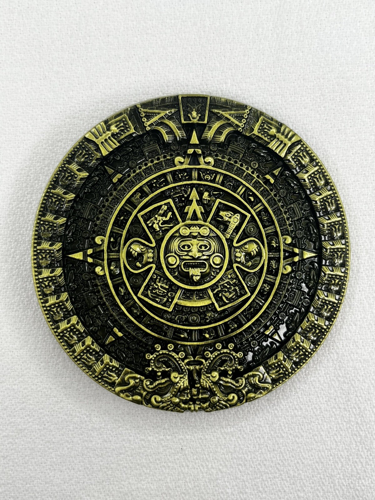 Zinc Alloy Mayan Aztec Solar Calendar Stone Belt Buckle