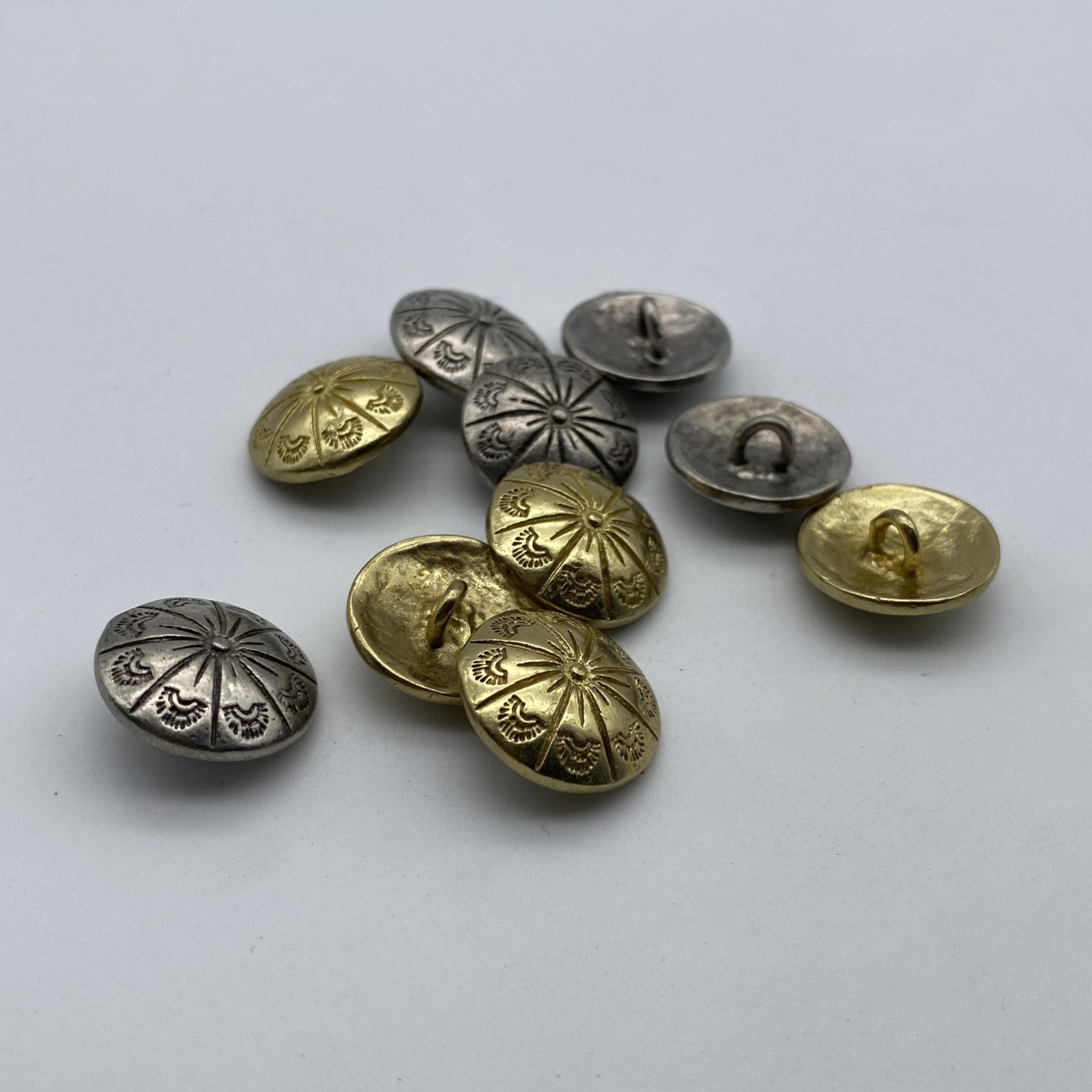 Brass Round Sewing Button Clothing Classic Button DIY lot