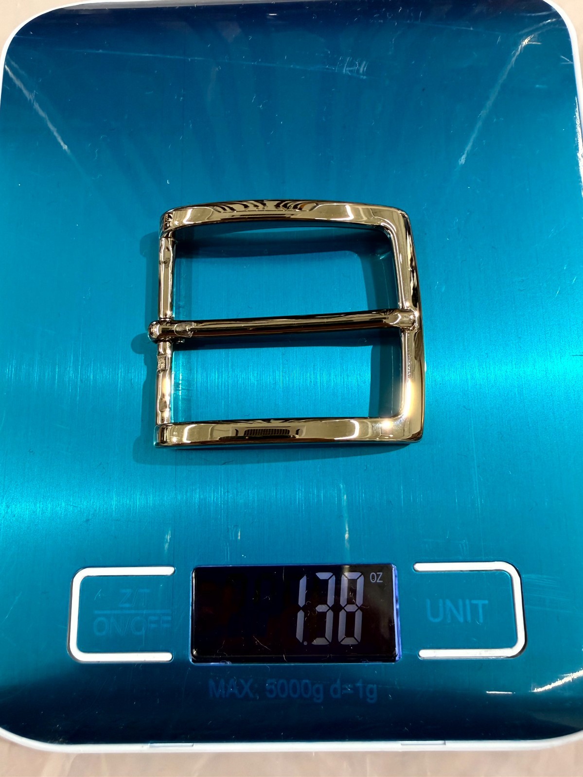 Solid Brass Polished Nickel Belt Buckle Made in Italy Fits 1.57&Prime; Belt Strap