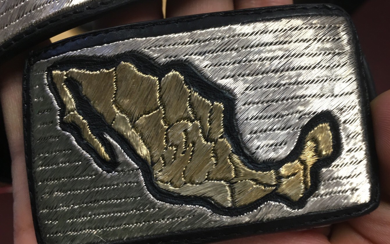 Mens Piteado Belt Hand Made Charro Cowboy