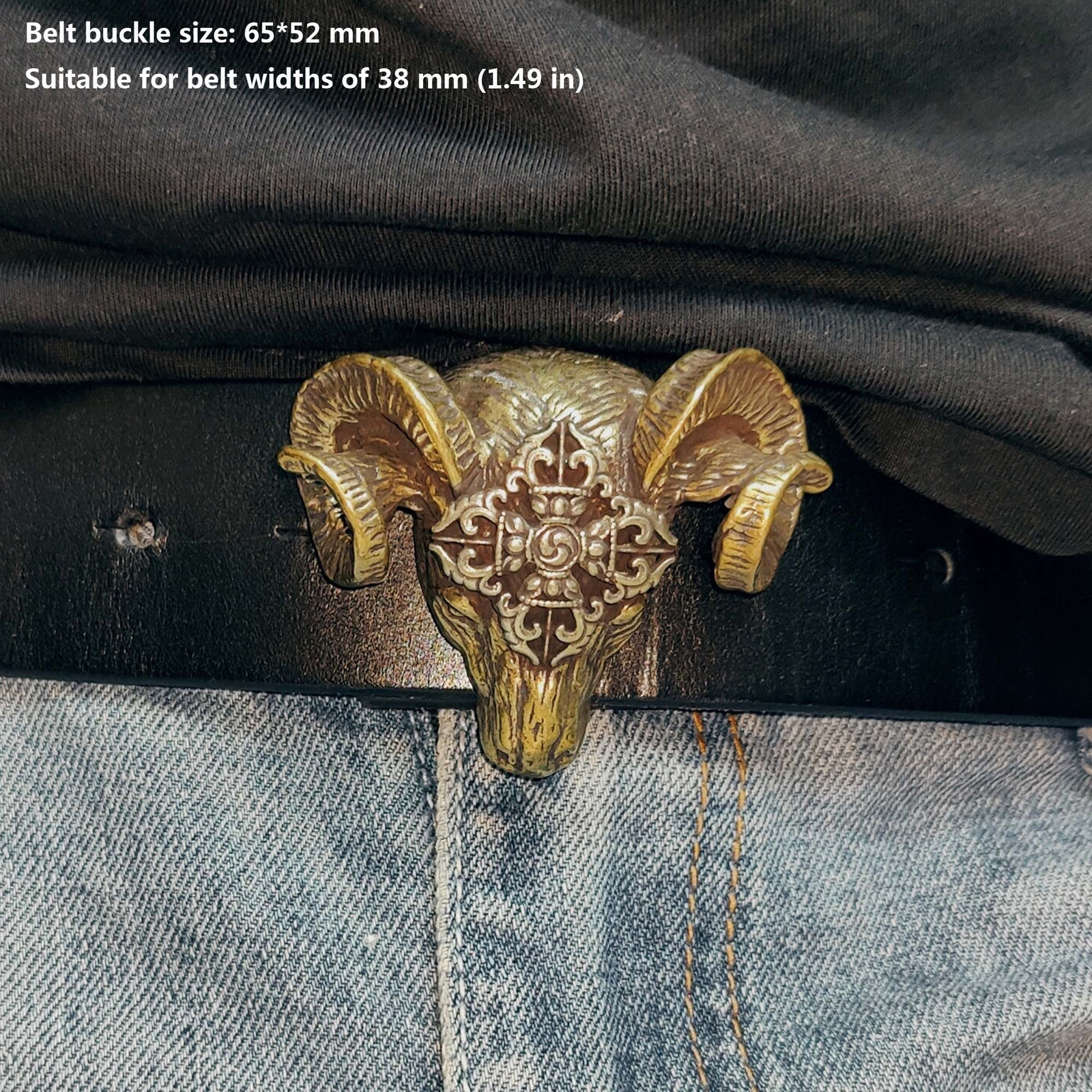 Brass Casting Casting Goat Head Belt Buckle, Personalised Men&rsquo;s belt buckle