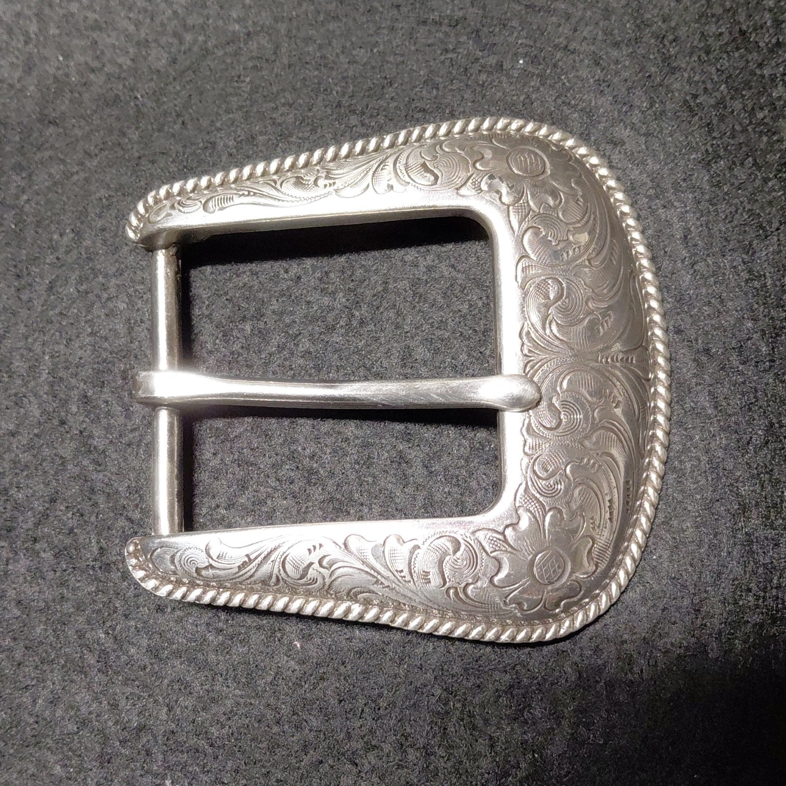 Men&rsquo;s Silver Western Floral Engraved Metal Belt Buckle Fits 1.5 in Belt