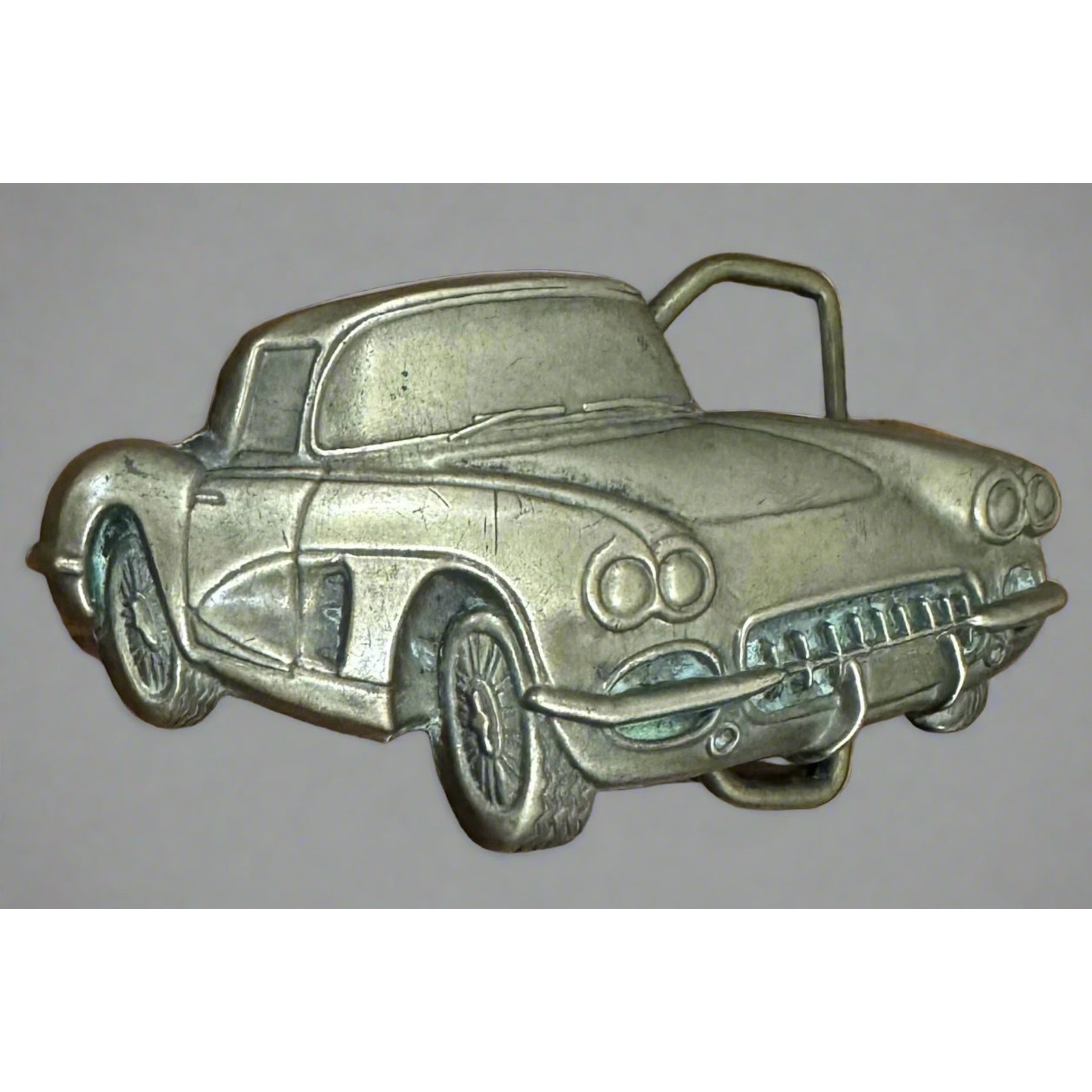 Vintage Solid Brass 1978 Chevrolet Corvette Auto Automobile Car Belt Buckle