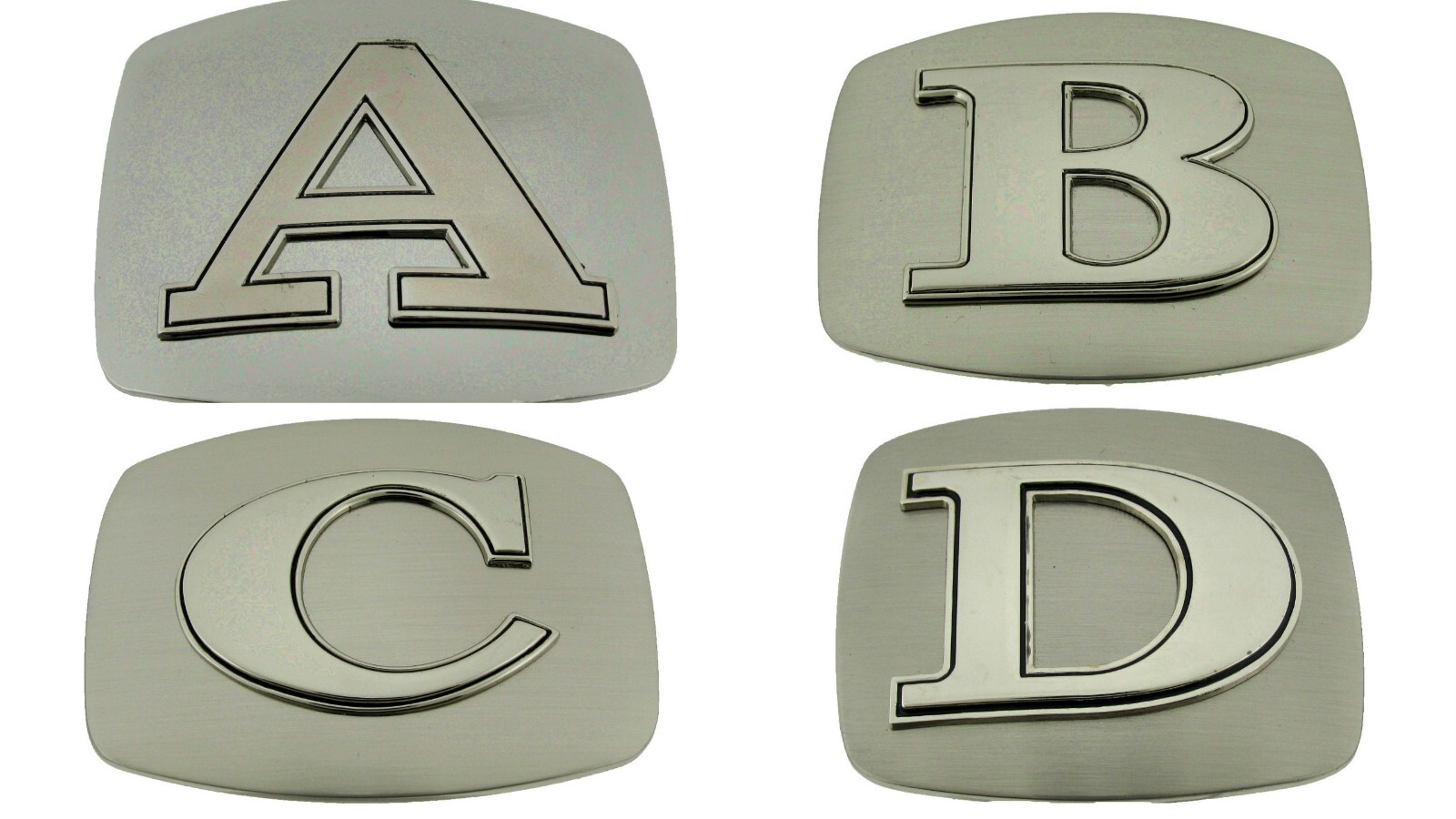 Initial Letter Silver Metal Rodeo Belt Buckles A-Z Western Really Cowboy Style