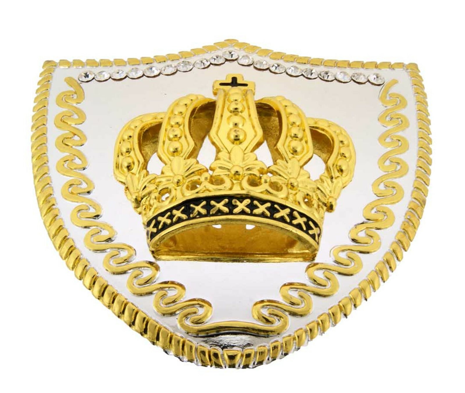 Men Women Crown Belt Buckle Blinged Rhinestone Iced Cowgirl Out Queen Fashion