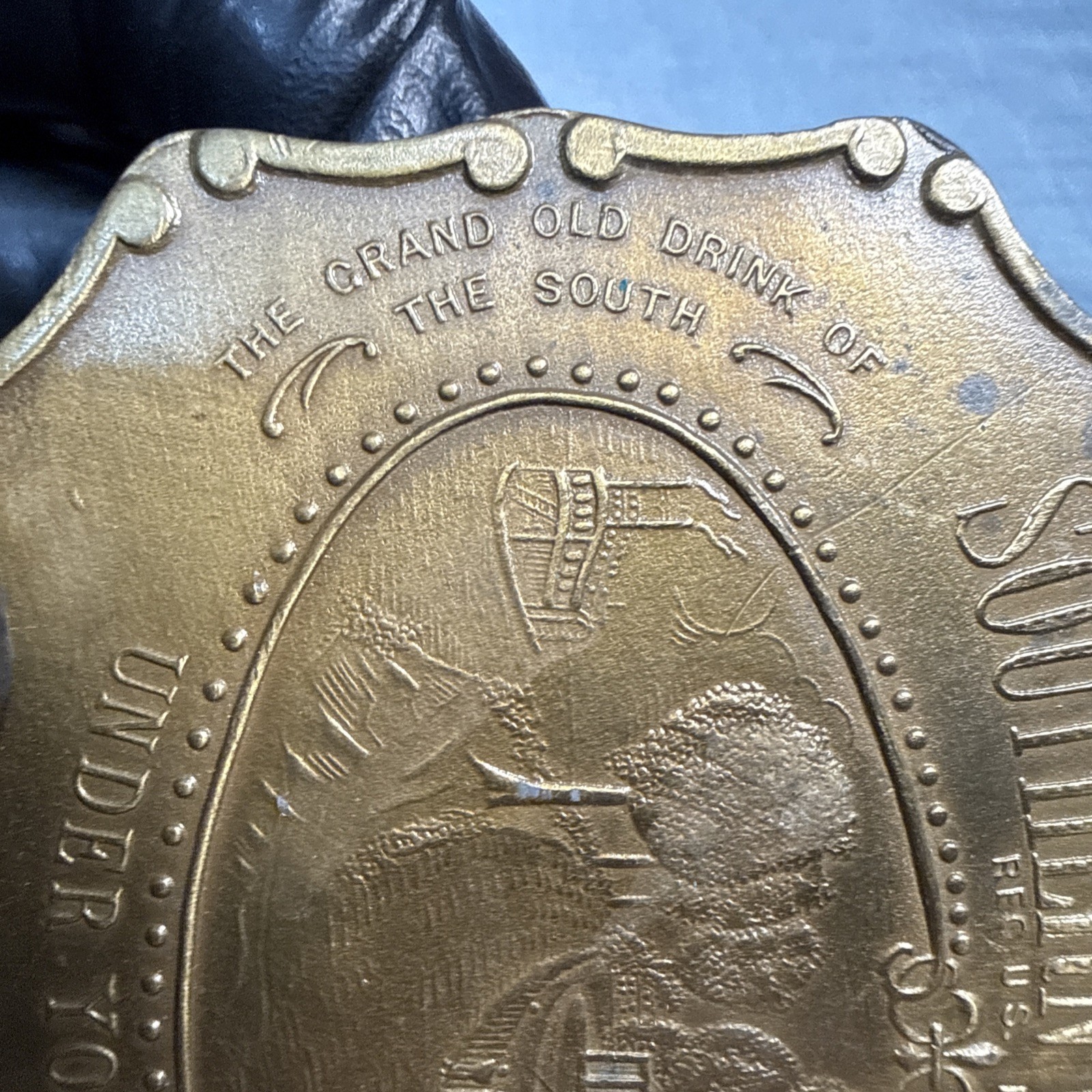 VTG Southern Comfort Vintage Belt Buckle Brass Metal Made In USA