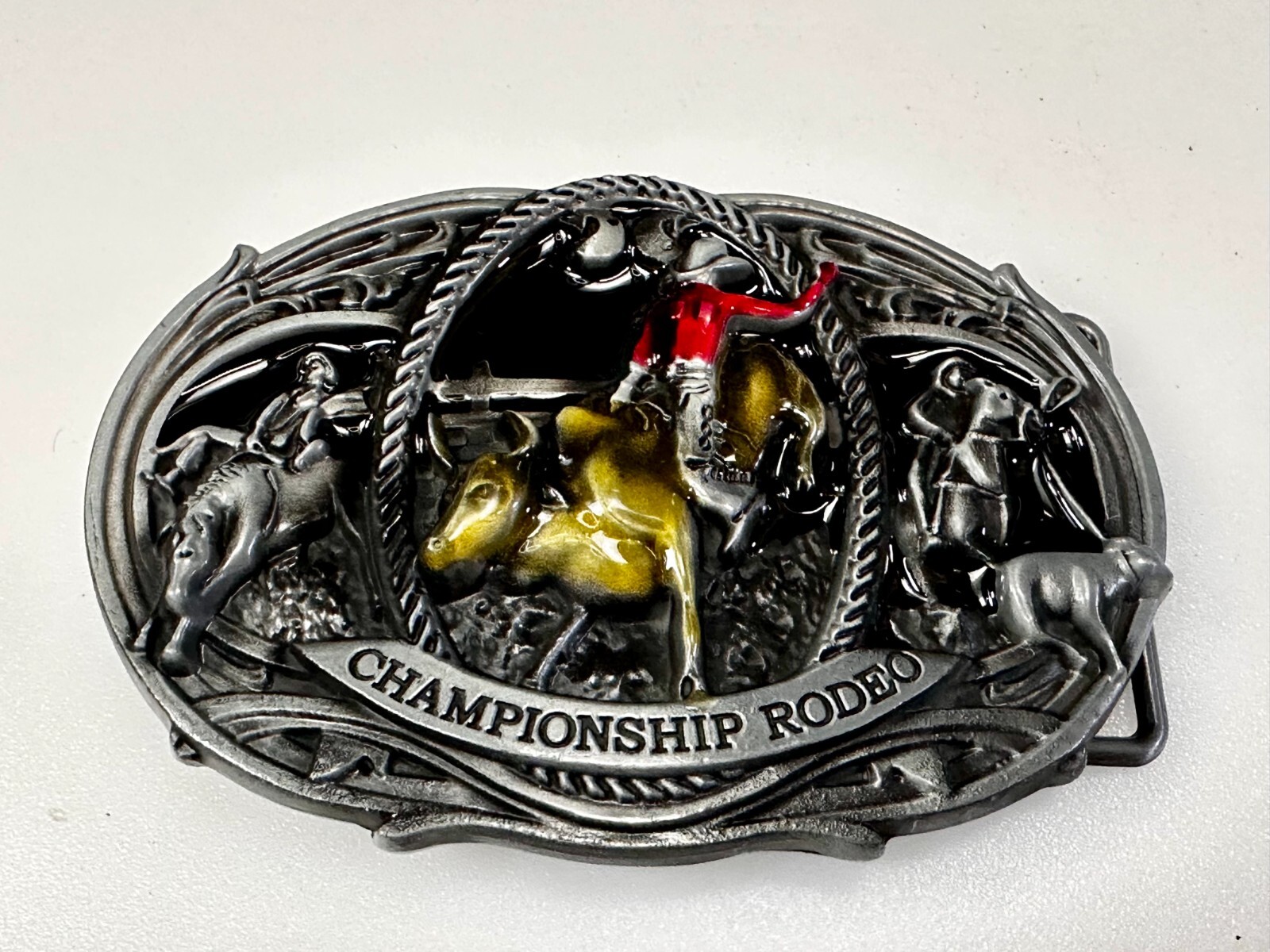 Championship Rodeo Bull Riding Rider Champion Trophy Award Cowboy Belt Buckle