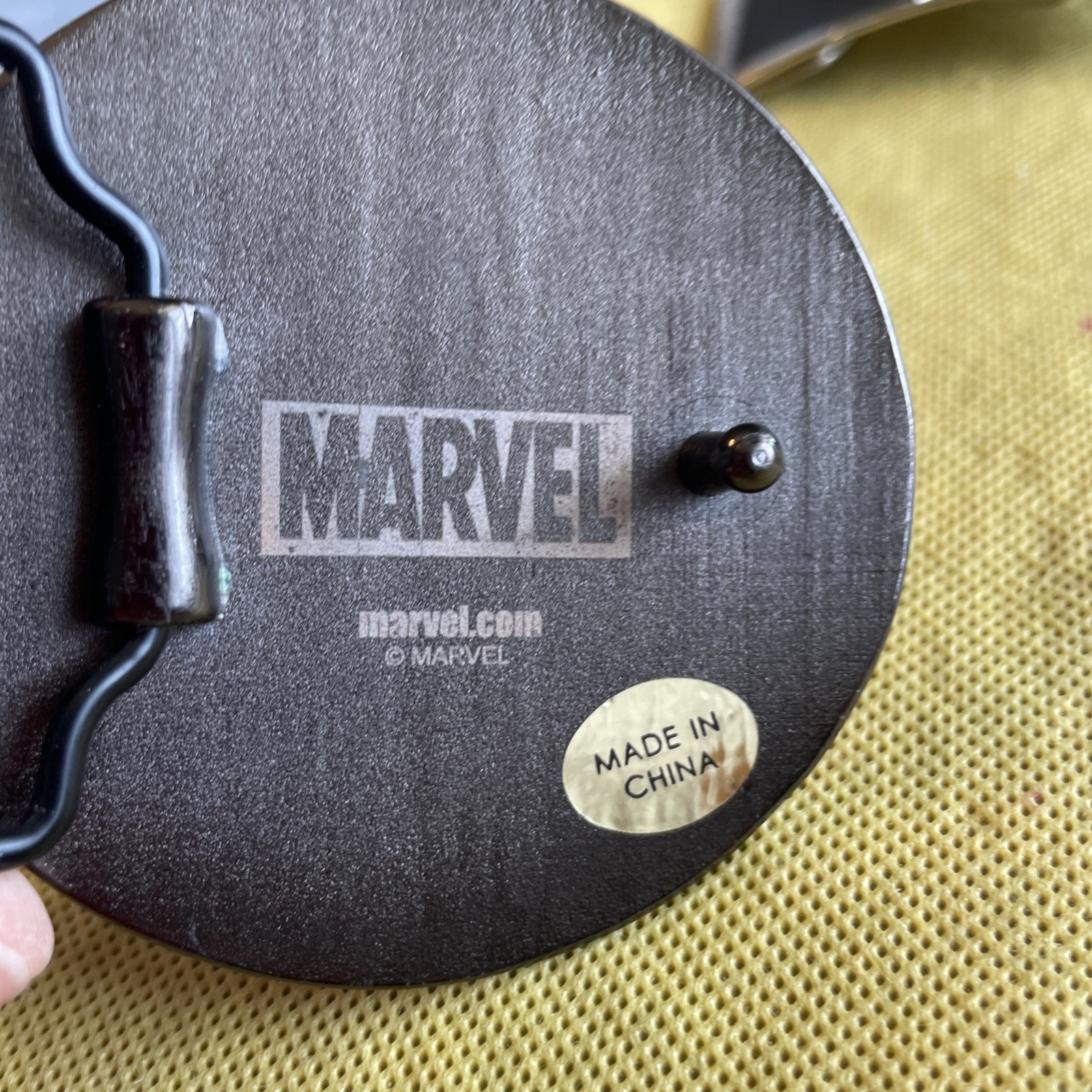 Marvel Heroes Deadpool Graphic Belt Buckle Black Red Clamp Closure Anchor