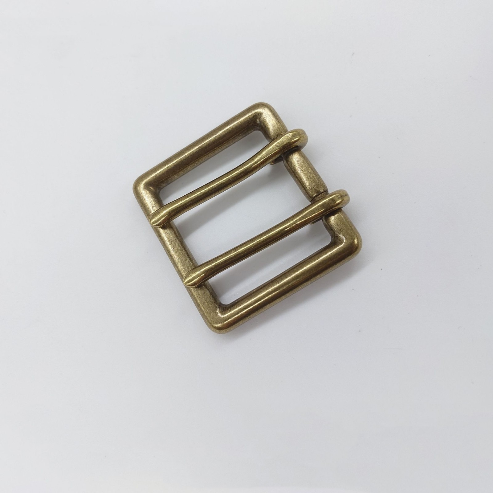 Men Retro Brass Double Tongue Pin Prong DIY Metal Belt Buckle Fits 40MM Strap US