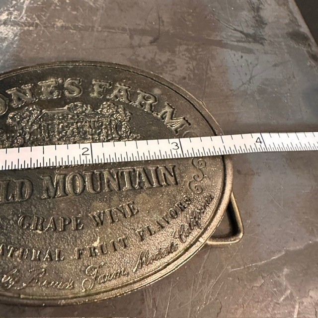 Vintage Boone&rsquo;s Farm Wild Mountain Grape Wine Advertising Belt Buckle 1970s
