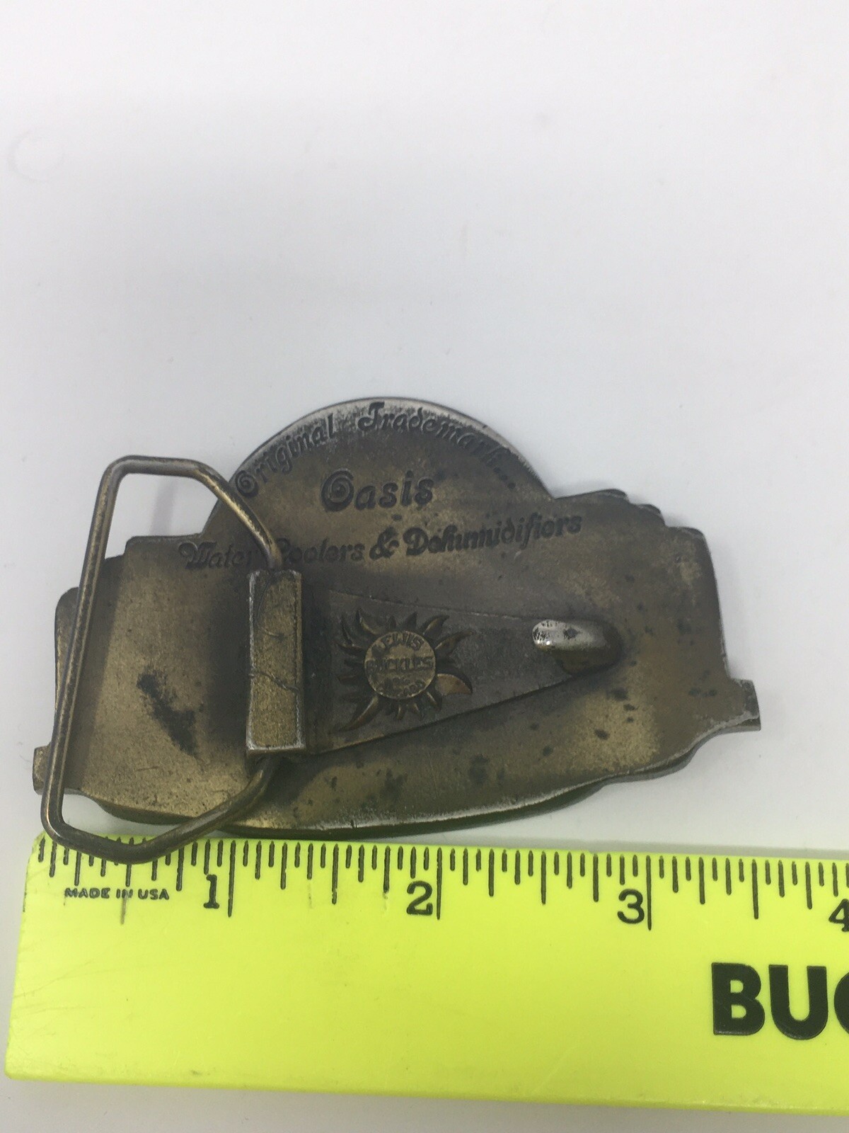Vintage Oasis Belt Buckle Ebco Manufacturing Co. Columbus Ohio Lewis Buckles