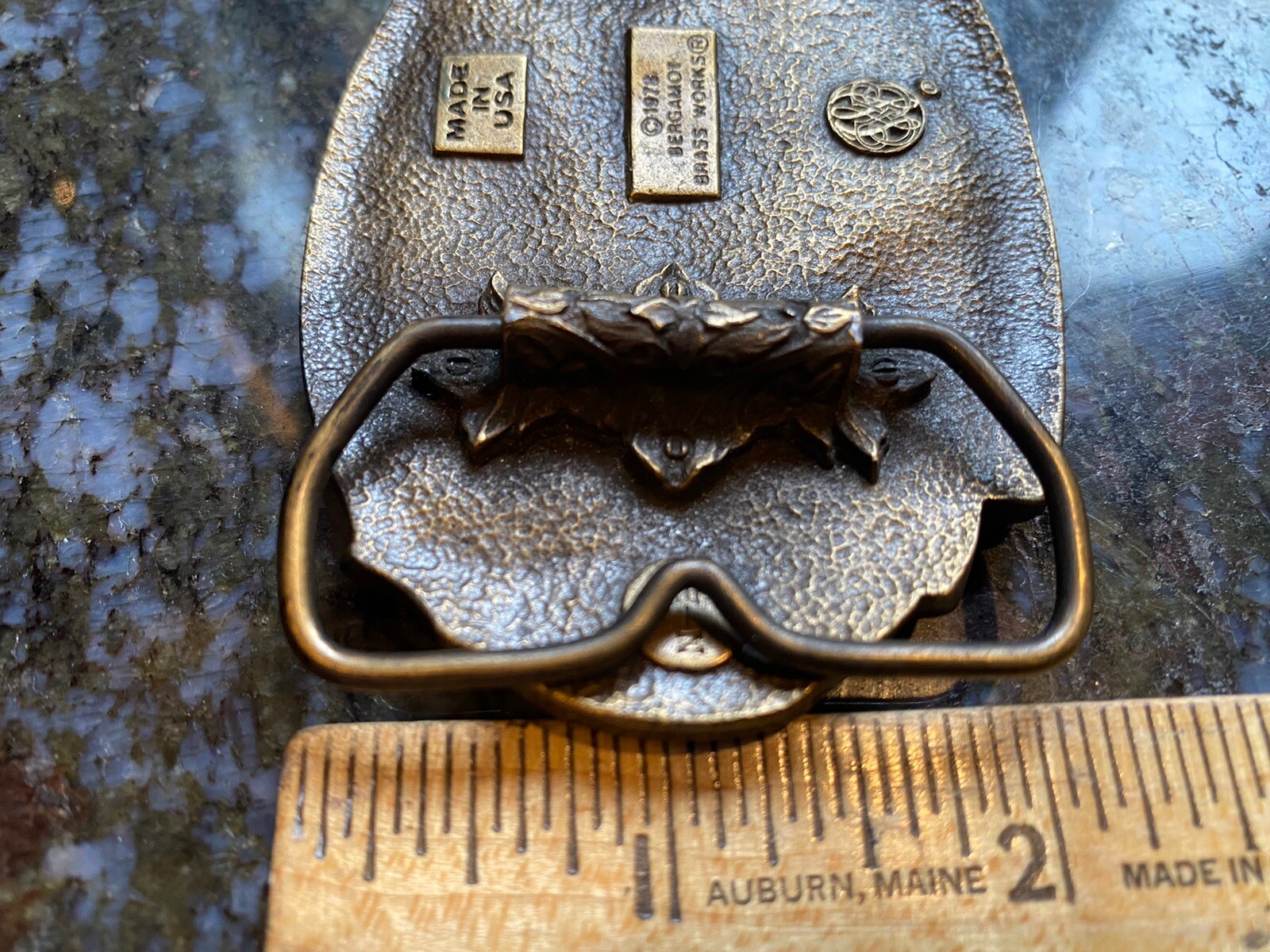 Bergamot Brass Works Belt Buckle GREAT NORTHWEST Rocky Mountains/Columbia River