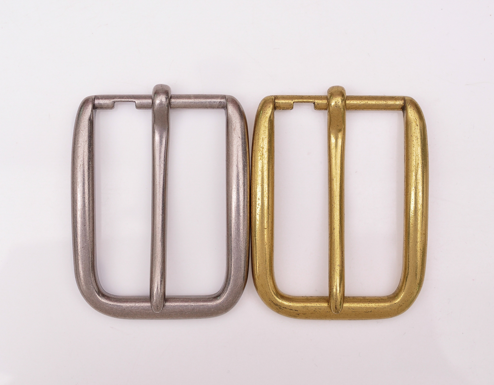 Retro Brass Long Big Heavy Single Prong Pin Leather Belt Buckle Fits 40MM Strap
