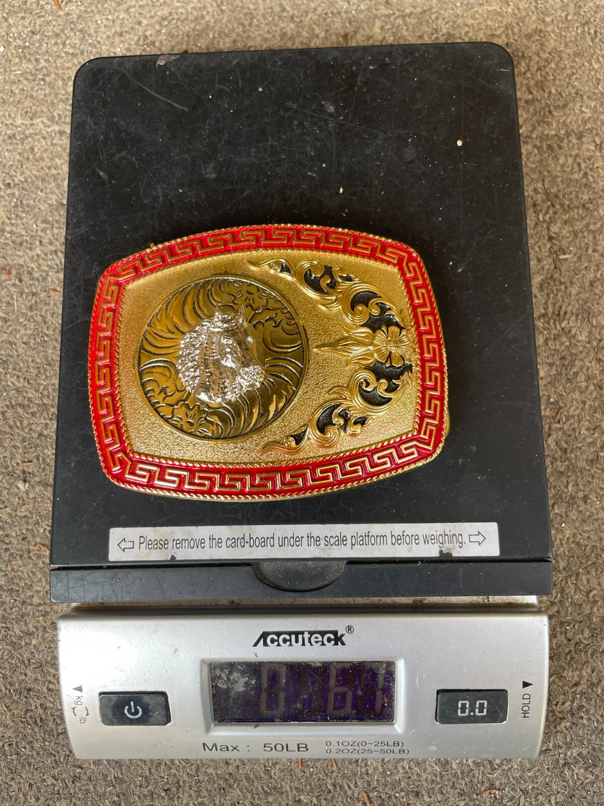 Western Buckle Gold Silver Red Horse Head Buckle Cowboy 2 » Hebillas Vaqueras