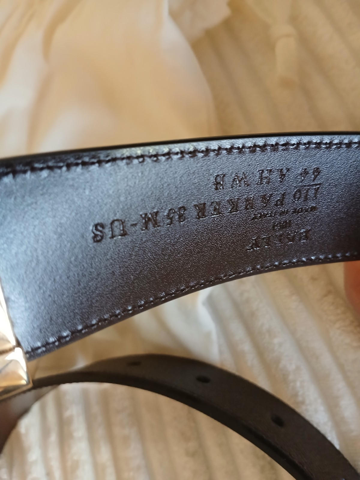 BALLY Parker Men&rsquo;s Adjustable Belt -Brown/Gold EU 110/US 44 MSRP $325