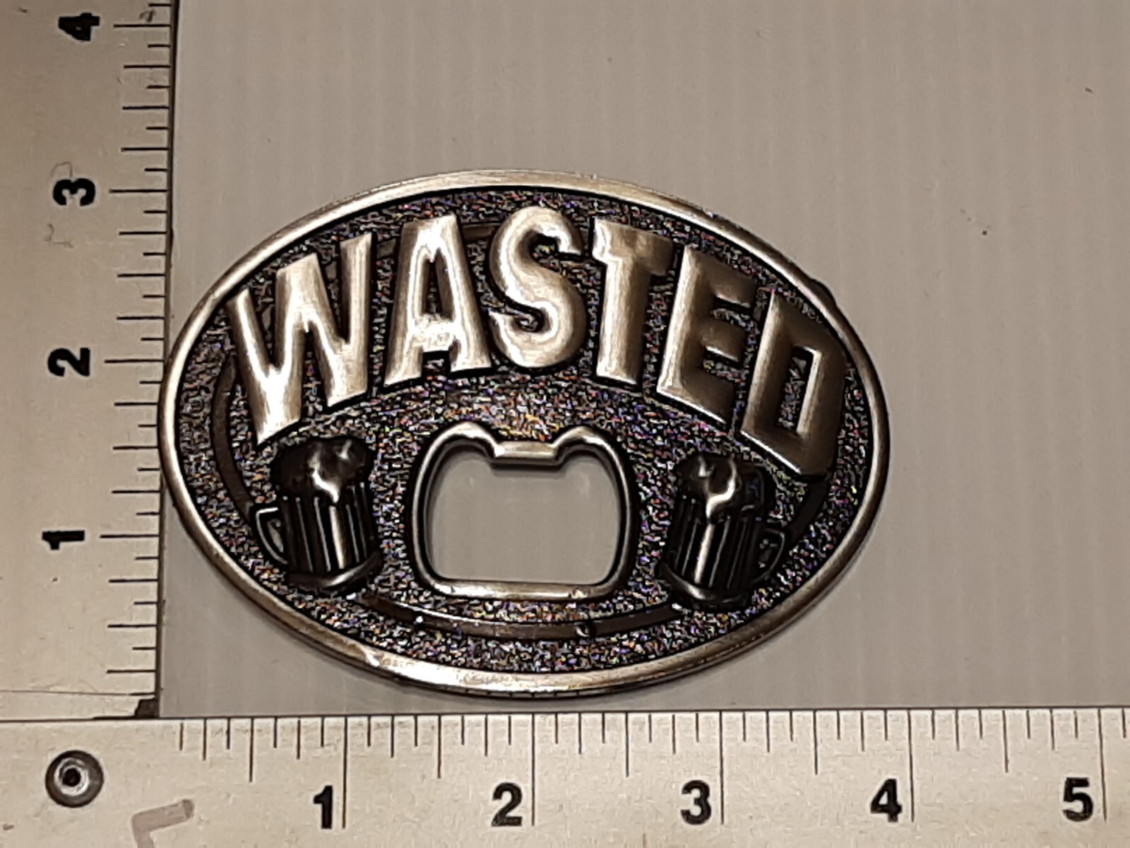 BEER DRINKING WASTED BOTTLE OPENER Metal Belt Buckle