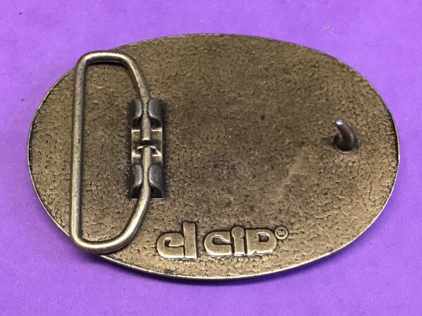 Decatur Illinois IL Leather Transportation Award Belt Buckle by El Cid