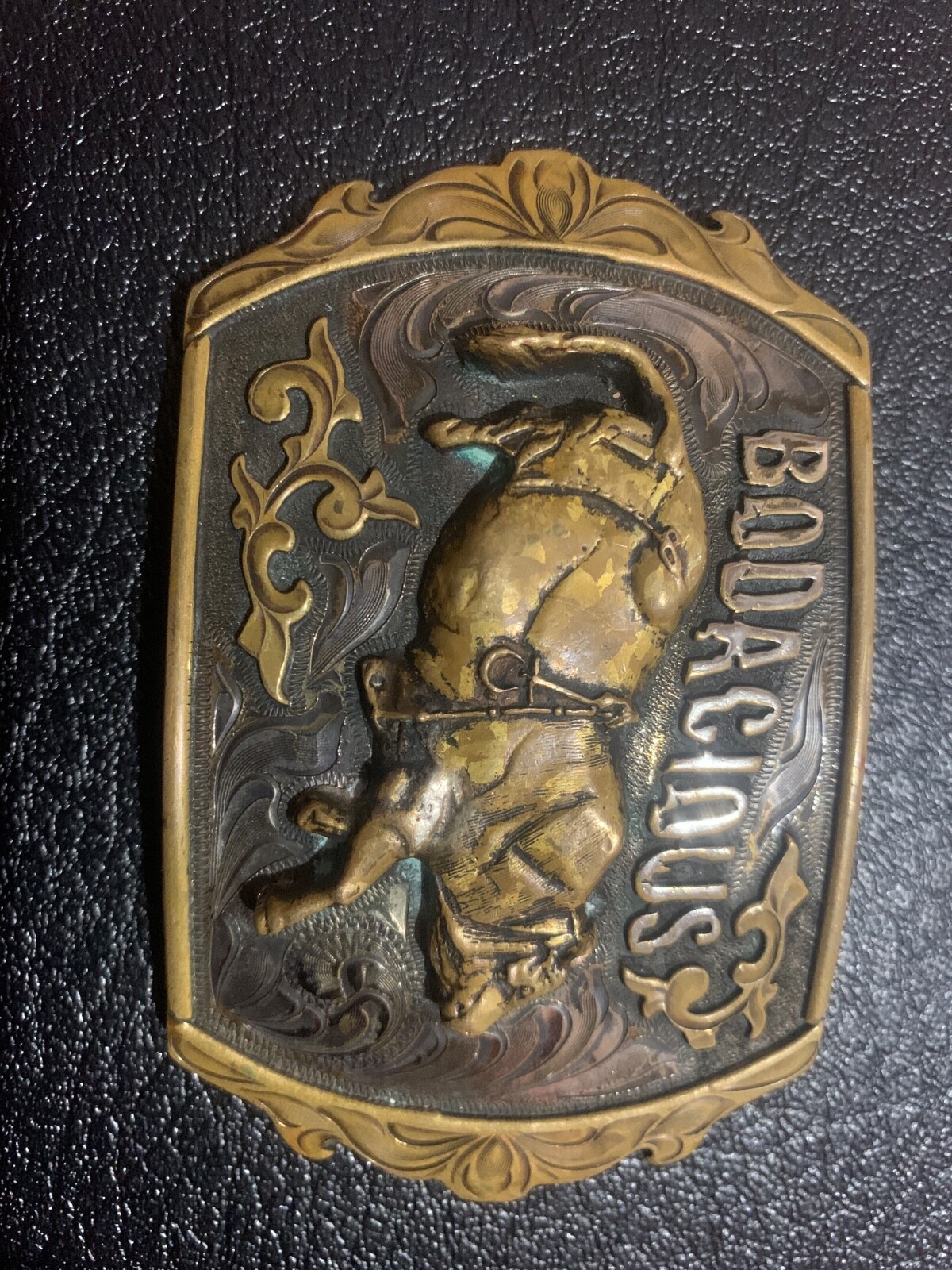 New Mens Vintage Belt Buckle Mining JEFFREY 1028 3D Graphic 80’s Collectible