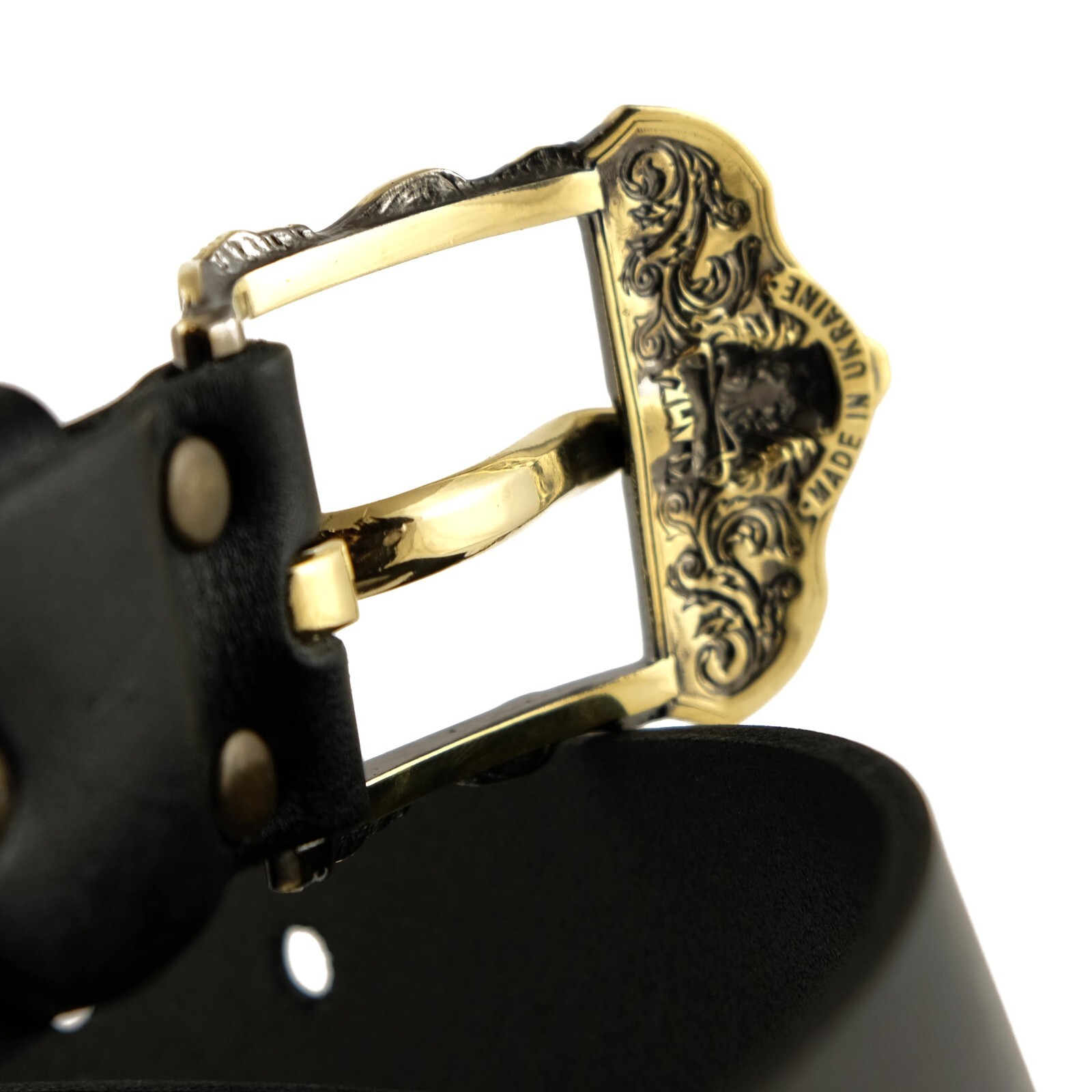 Brass belt buckle American Buffalo Skull, pin type, Bison skull belt buckle