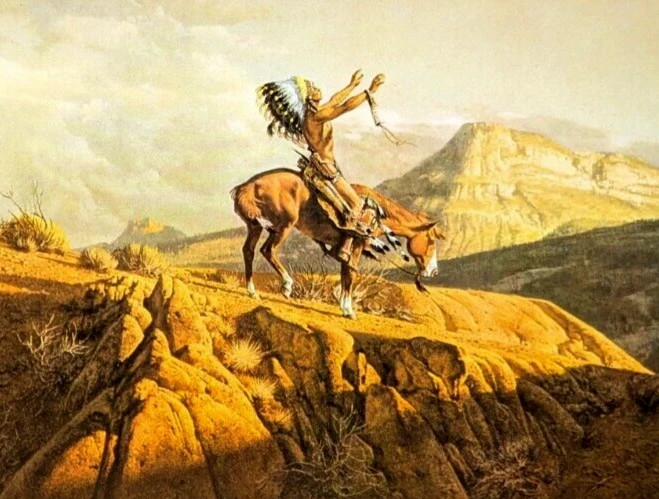 Early Pacifica Belt Buckle The Prayer Of Native American Chief By Frank McCarthy