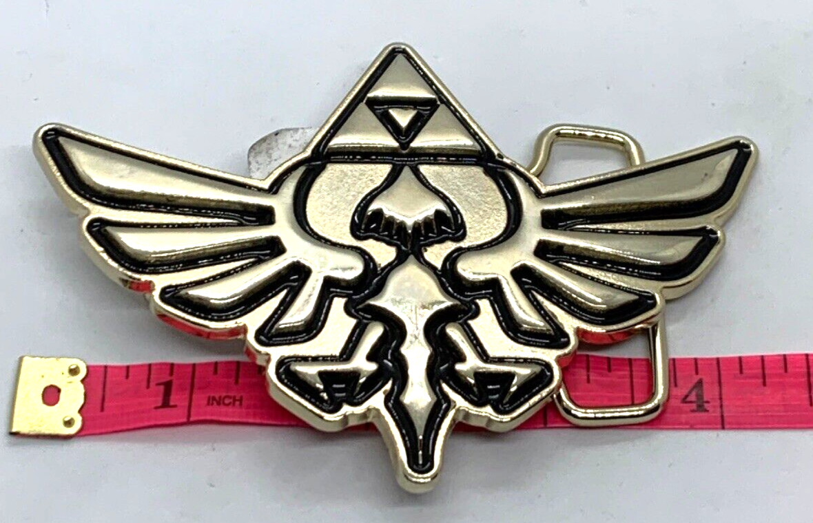 Legend of Zelda Belt Buckle Crimson Loftwing Link Hylian Triforce Crest Nintendo