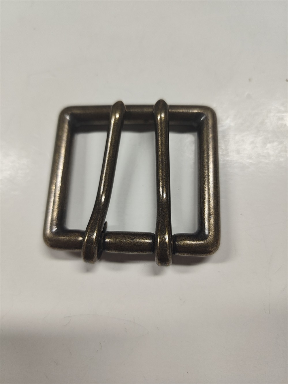 Men Retro Brass Double Tongue Pin Prong DIY Metal Belt Buckle Fits 40MM Straps