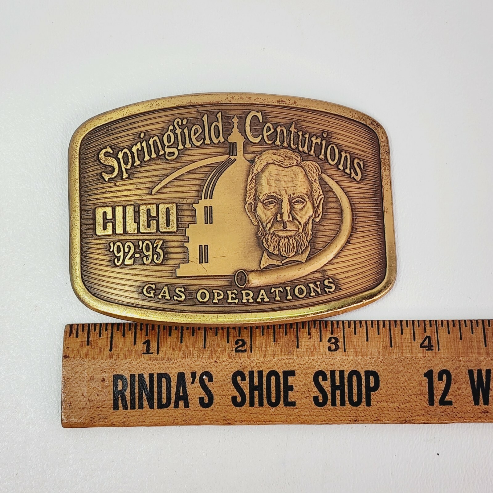 Springfield Centurions Belt Buckle Cilco &rsquo;92-&rsquo;93 Gas Operations Central Illinois