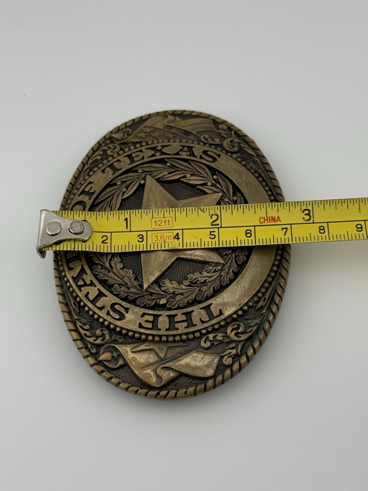 Tony Lama Collection The State of Texas Lone Star Solid Brass Belt Buckle