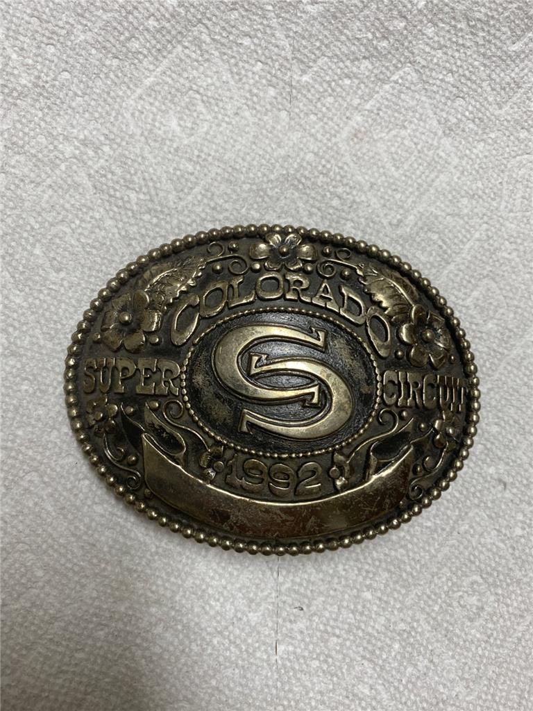 1992 Colorado Super Circuit Rodeo Belt Buckle