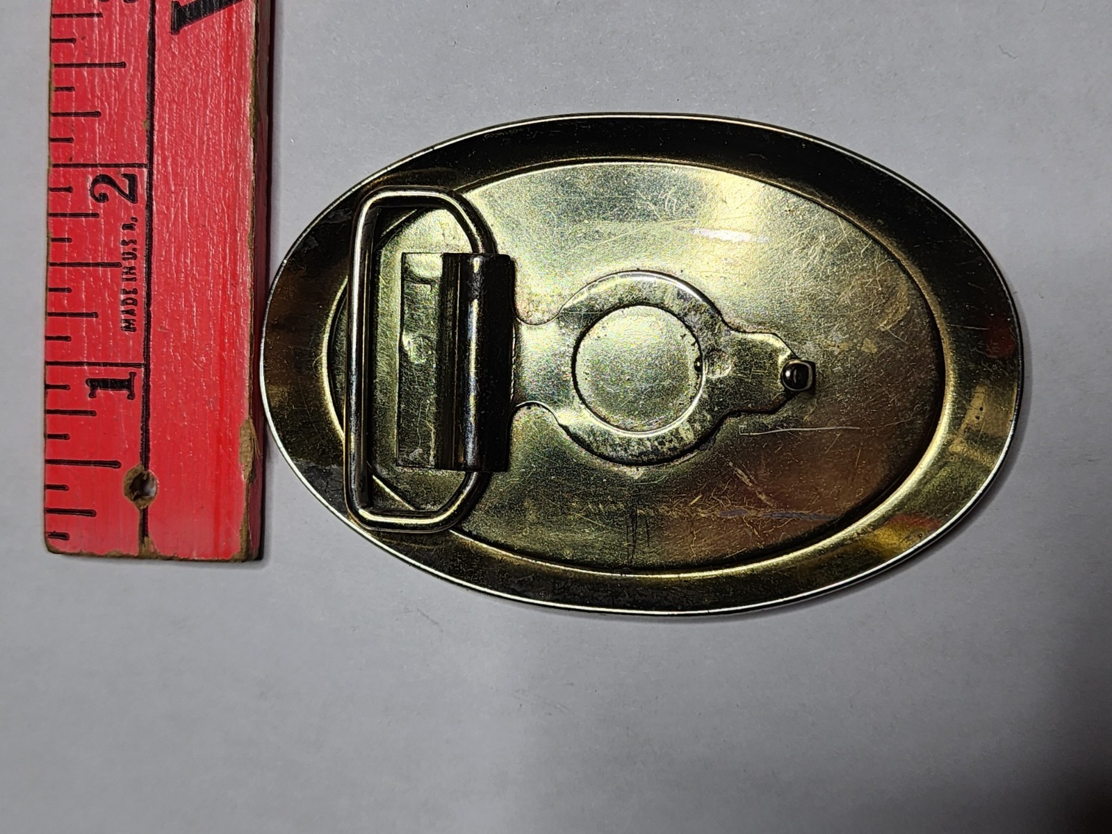 Vintage Horse Equestrian Horseshoe Belt Buckle Cowboy Lucky Horseshoe Distressed