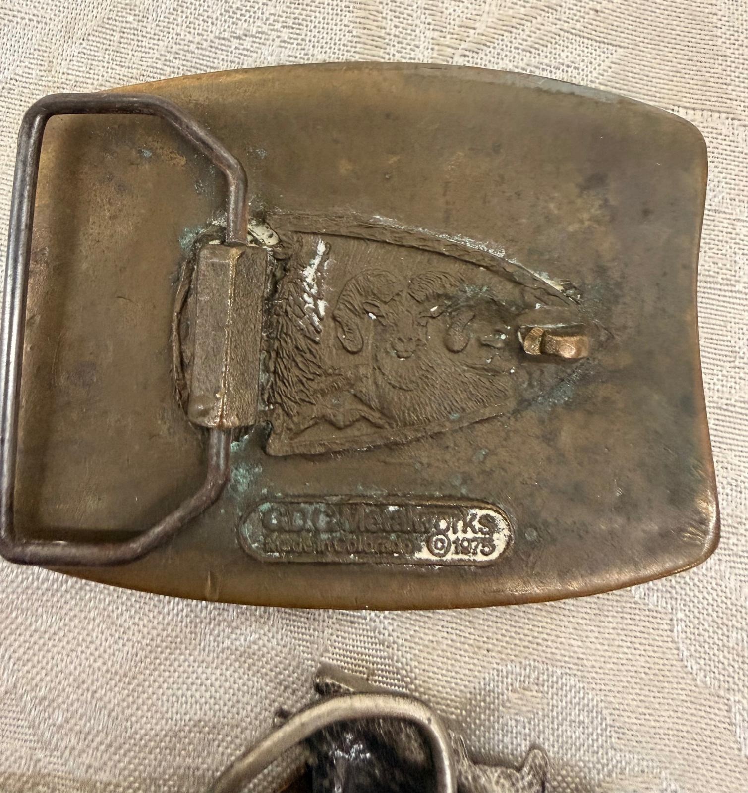 Vintage Belt Buckle Lot Western Patriotic Military Eagle Mixed Designs 3 Pc