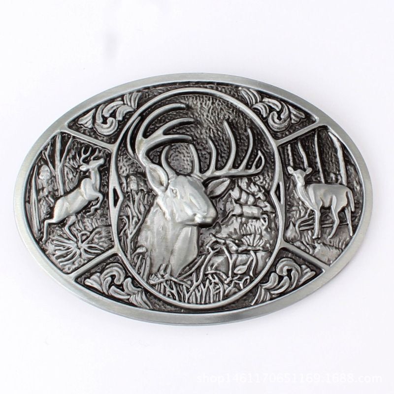 Deer Hunter Buckles – 3.8cm Animal Buckle For Leather Belt Fashion Accessories