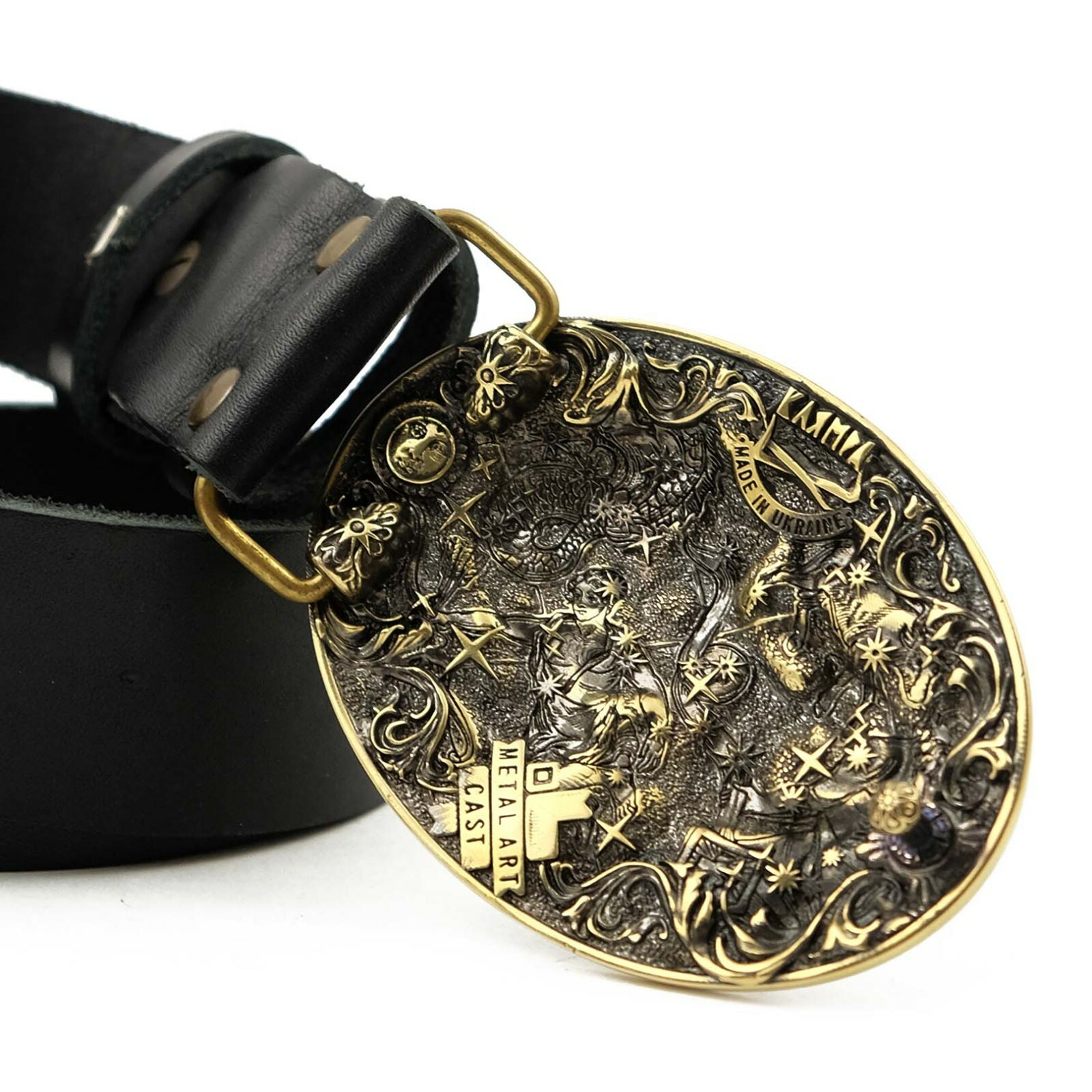 Leo belt buckle, Lion Horoscope Astrological Zodiac Sign solid brass buckle